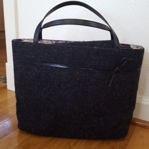 Charcoal wool Kate Spade bag